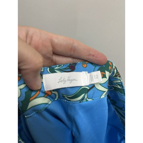 NEW GOLF Skort LADY HAGEN Fashion Scarf Print Skirt Womens Size 12 Multicolor - Picture 8 of 9